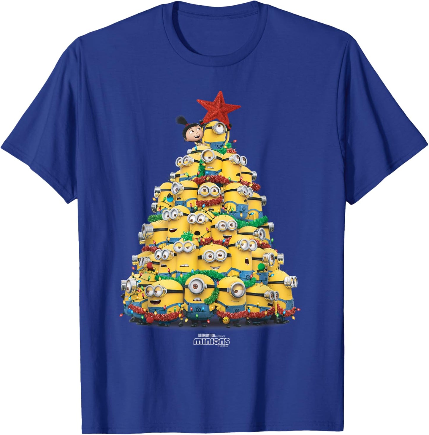 Minions Christmas Tree T-Shirt - T-Shirt | Royal