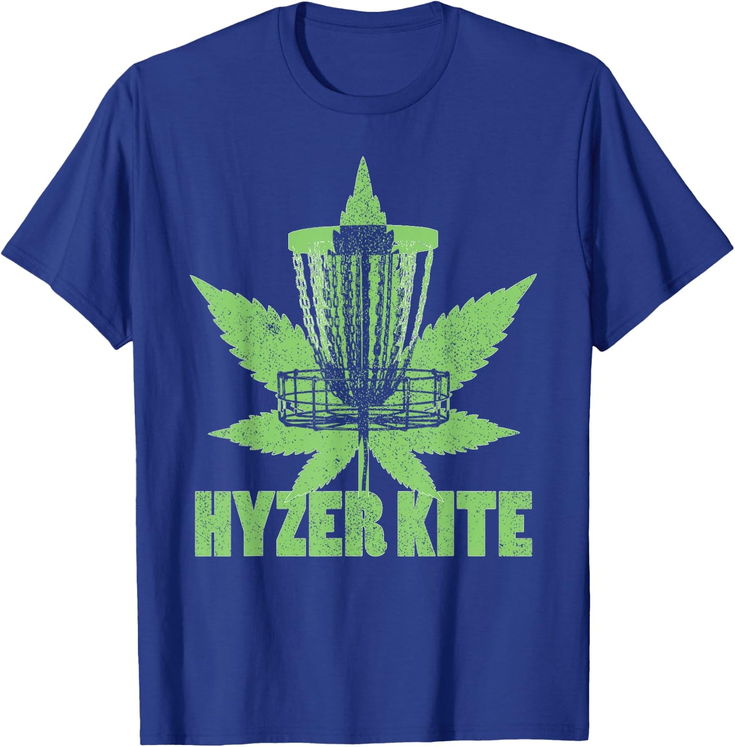 Funny Disc Golf Marijuana Weed Pot Smoker High As A Kite Pun T-Shirt - T-Shirt | Royal