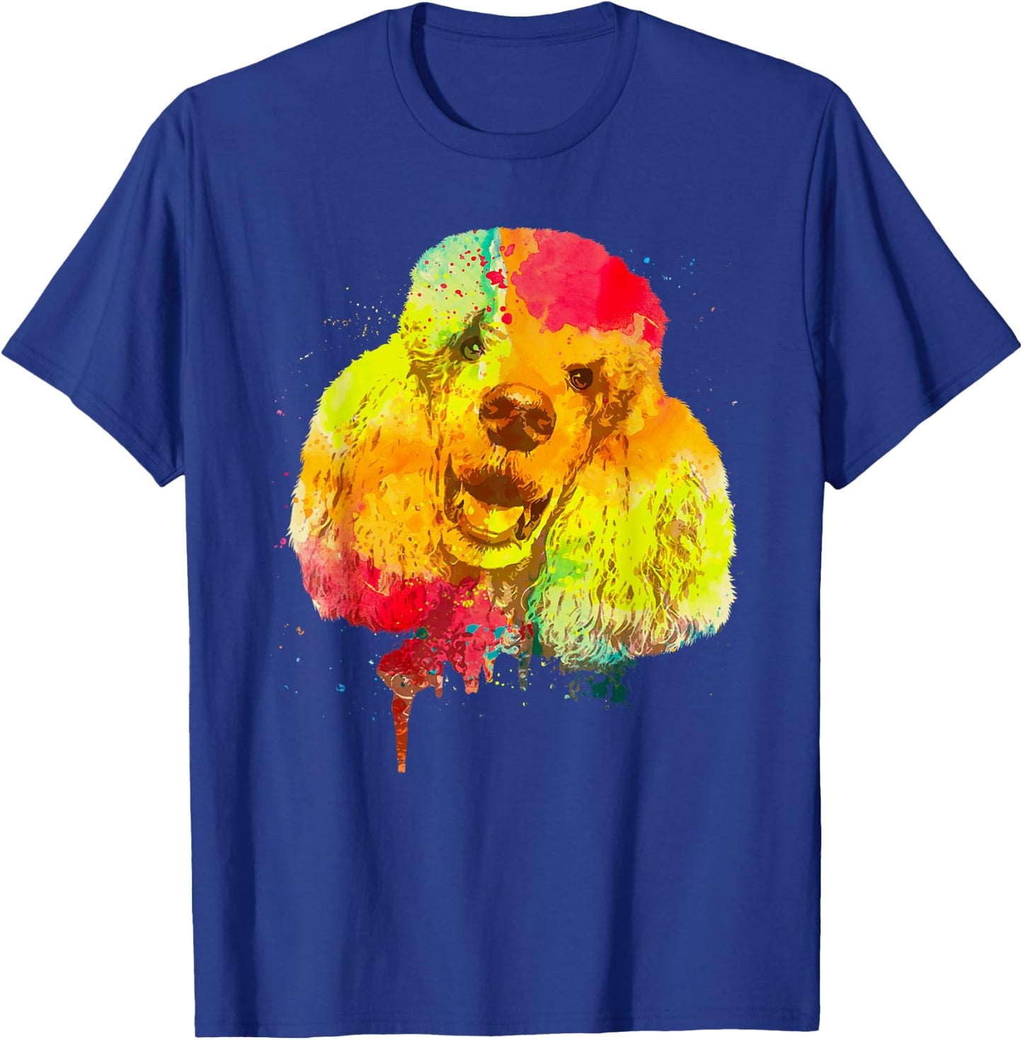 Cool Poodle Art Women Colorful Dog Poodle Lovers T-Shirt - T-Shirt | Royal