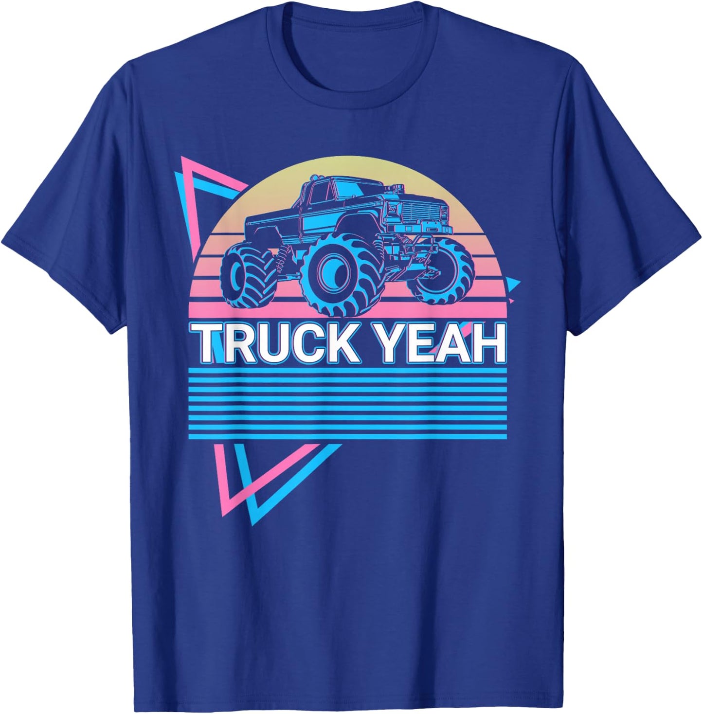 Monster Truck Retro Truck Yeah T-Shirt - T-Shirt | Royal