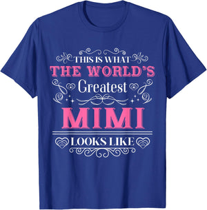 World's Greatest Mimi Looks Like Cute Grandma Mother's Day T-Shirt - T-Shirt | Royal
