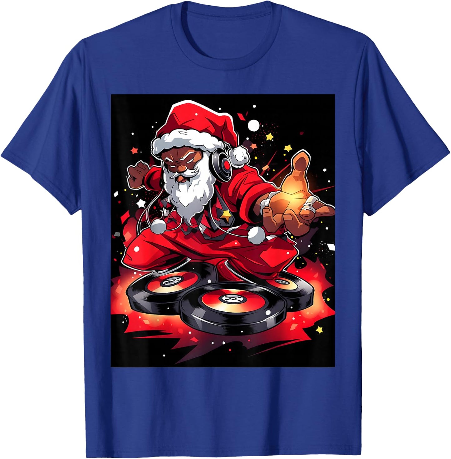 Hip Hop Santa Crew: Celebrate Christmas with Our Merry DJ T-Shirt - T-Shirt | Royal