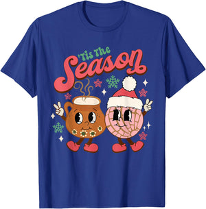 Christmas Tis The Season Mexican Concha Pan Dulce Christmas T-Shirt - T-Shirt | Royal