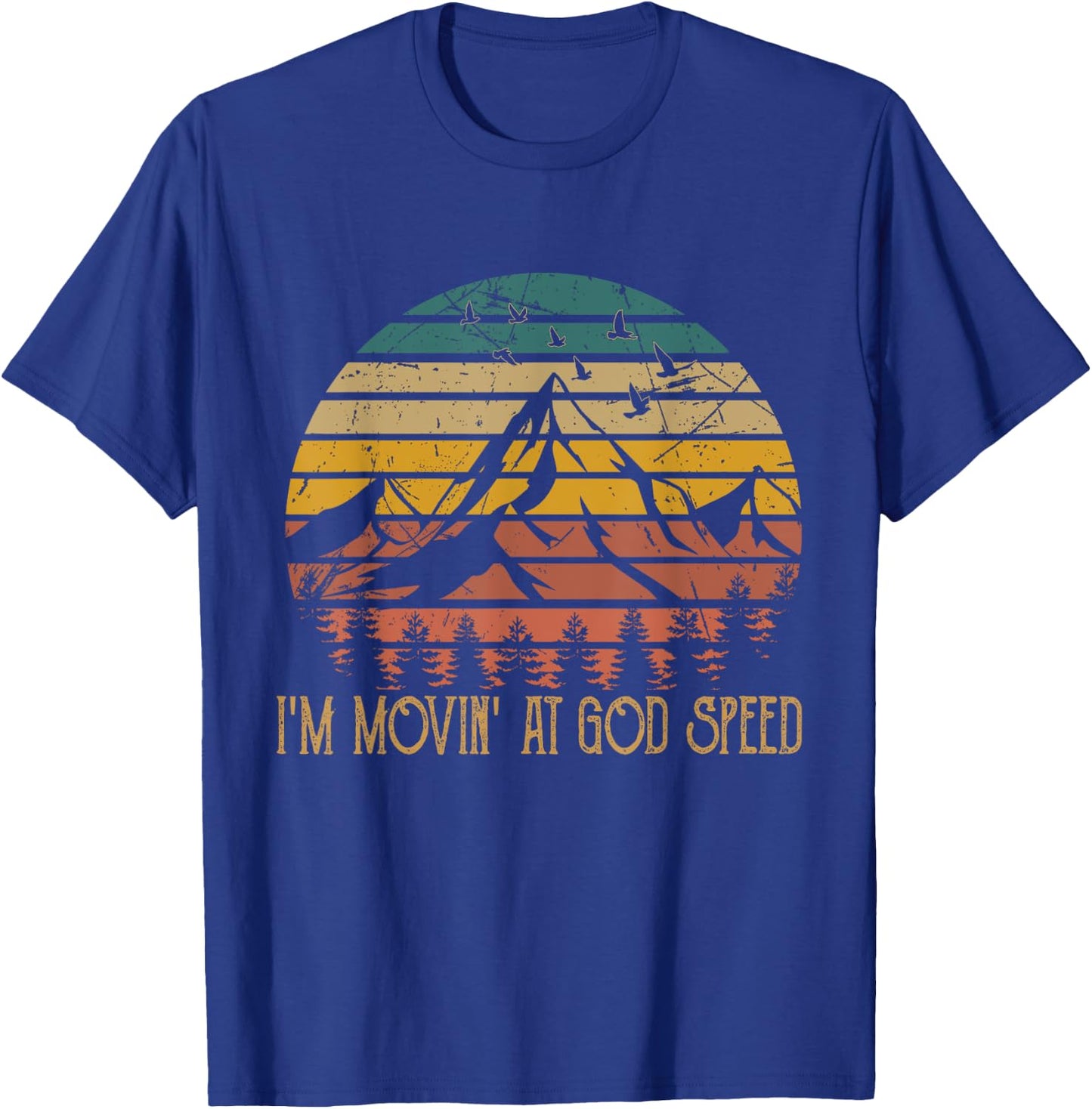 I'm Moving At God Speed Quotes Music Vintage Cowgirl Western T-Shirt - T-Shirt | Royal