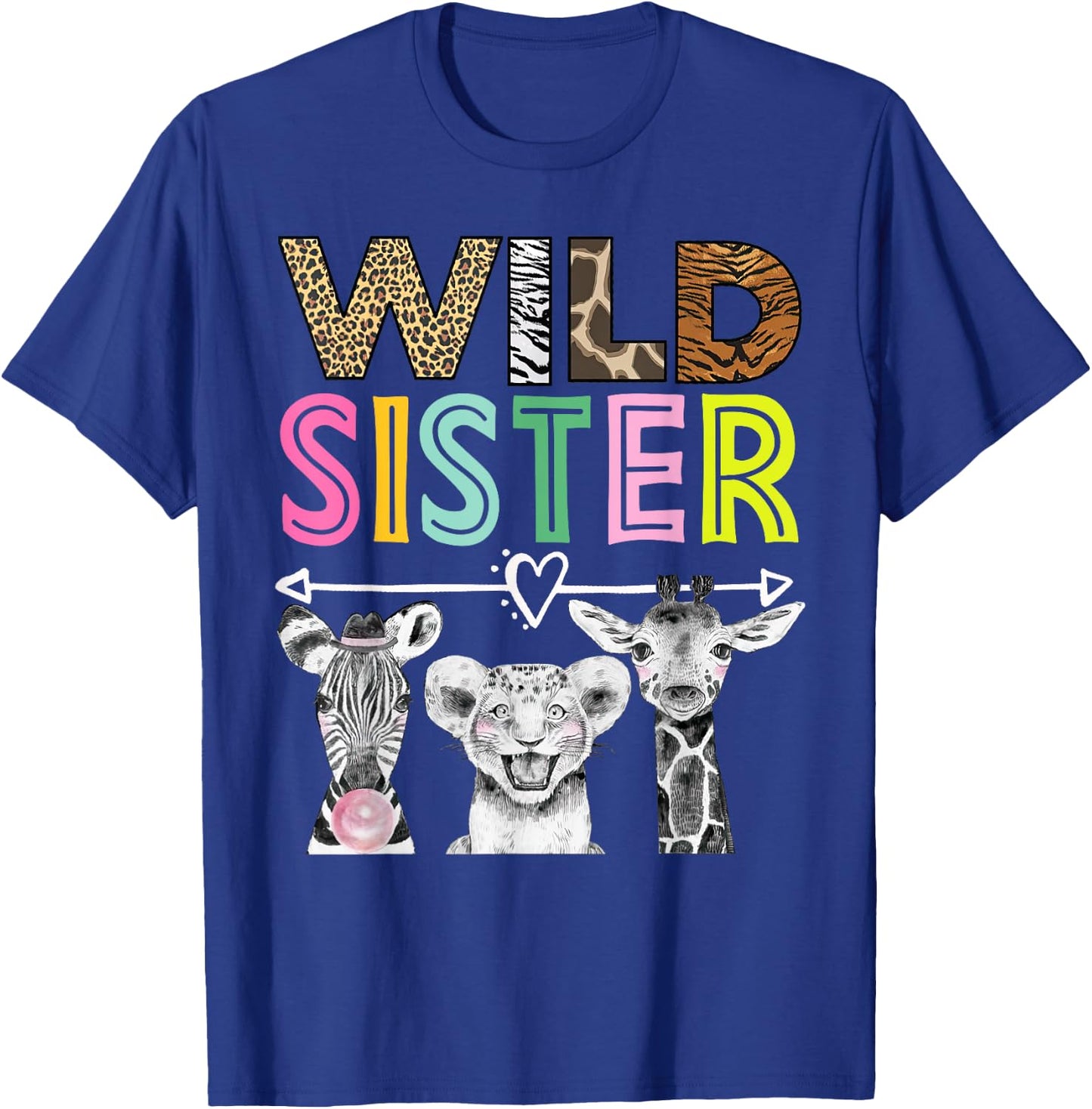 Wild Sister Zoo Theme Birthday Safari Jungle Matching Party T-Shirt - T-Shirt | Royal