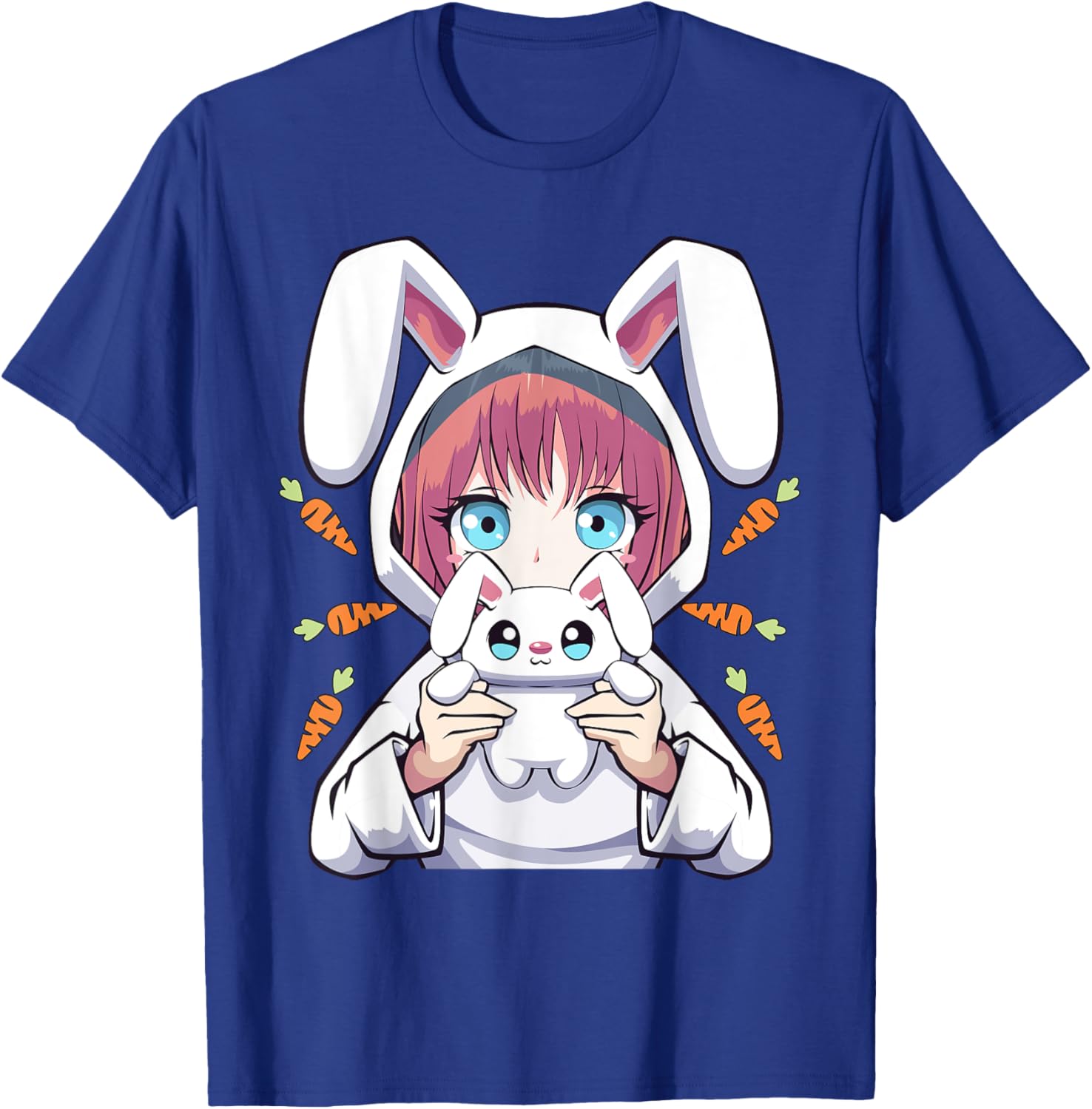 Anime Girl for Bunny Lovers and Kawaii Rabbit Teens Girls T-Shirt - T-Shirt | Royal