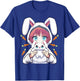 Anime Girl for Bunny Lovers and Kawaii Rabbit Teens Girls T-Shirt - T-Shirt | Royal
