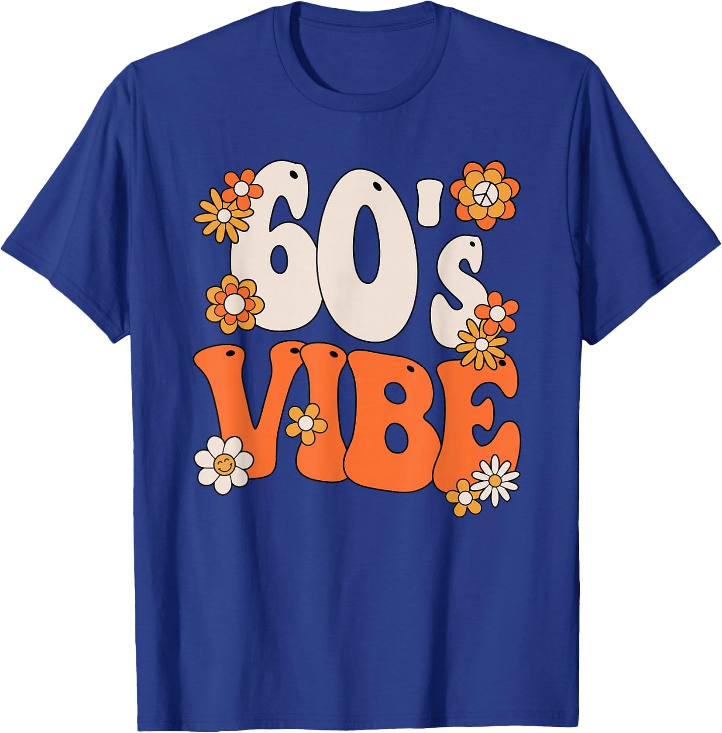60s Vibe Costume 60s Party Outfit Groovy Hippie Peace Retro T-Shirt - T-Shirt | Royal