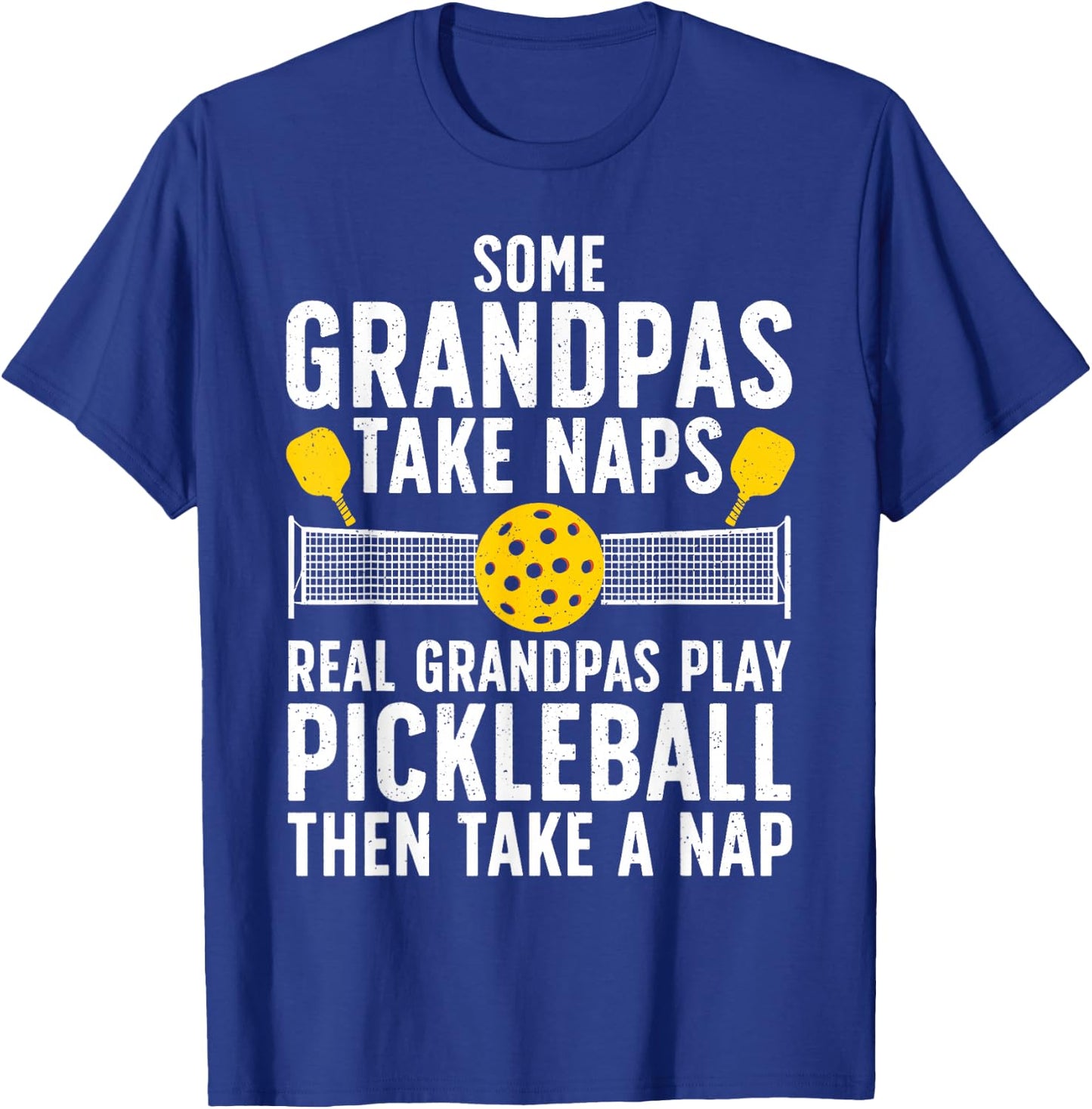 Cool Pickleball Men Grandpa Paddle Sport Pickleball Player T-Shirt - T-Shirt | Royal