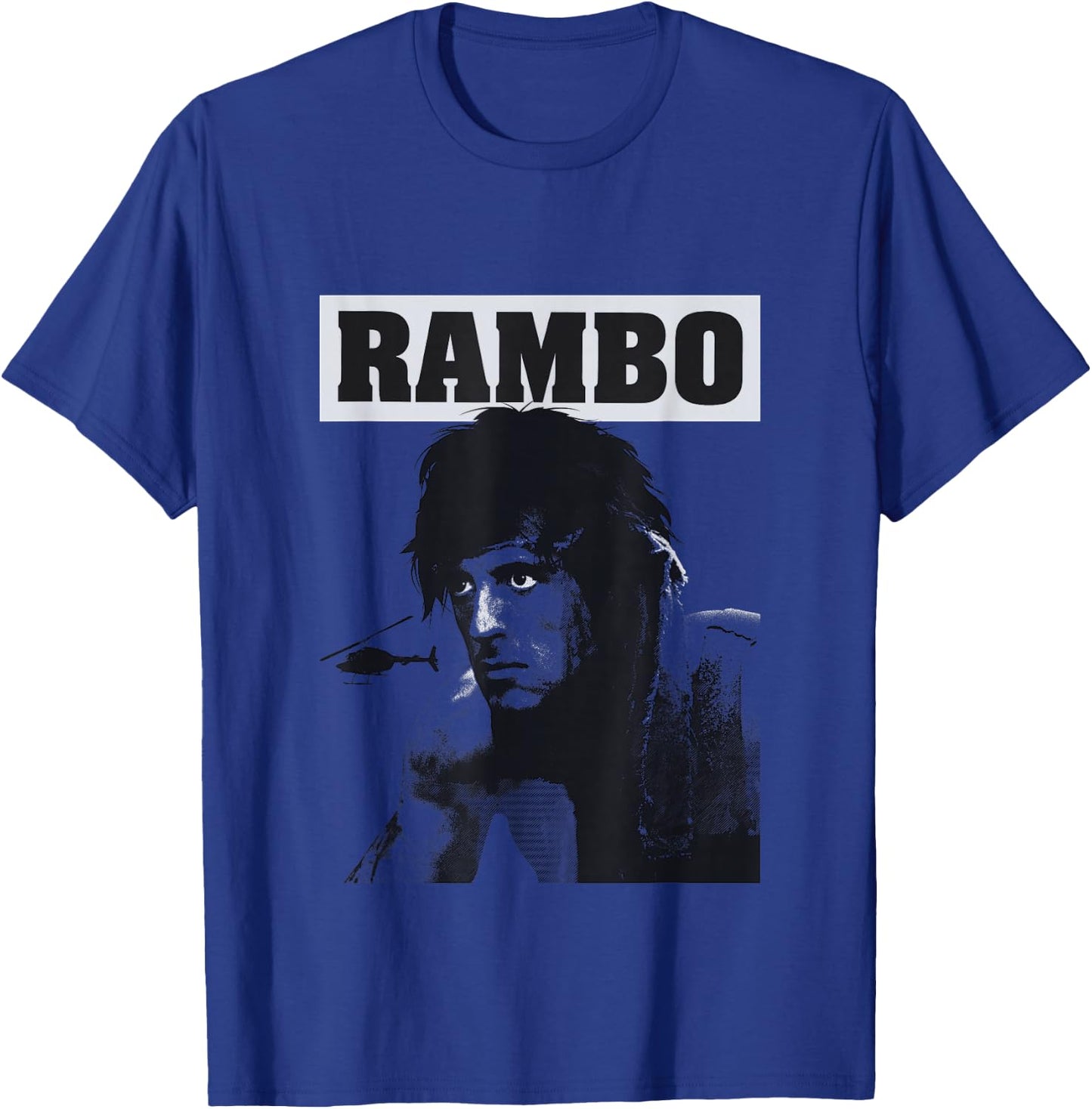 Rambo First Blood Helicopter Poster T-Shirt - T-Shirt | Royal