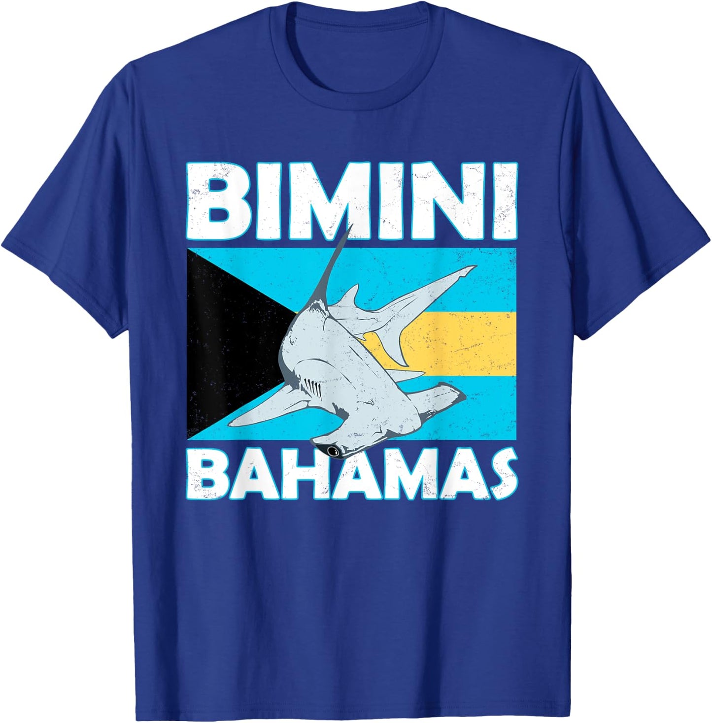 Hammerhead Shark Bimini Bahamas T-Shirt - T-Shirt | Royal