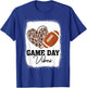 Game Day Vibes - American Football Lover Leopard Football T-Shirt - T-Shirt | Royal