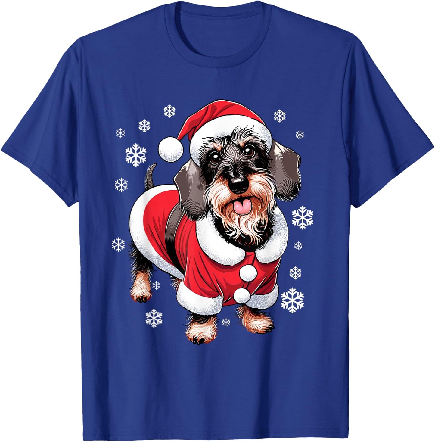 Wire Haired Dachshund Christmas Xmas T-Shirt - T-Shirt | Royal
