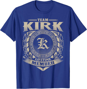 Team KIRK Lifetime Member Surname KIRK Family Name Vintage T-Shirt - T-Shirt | Royal