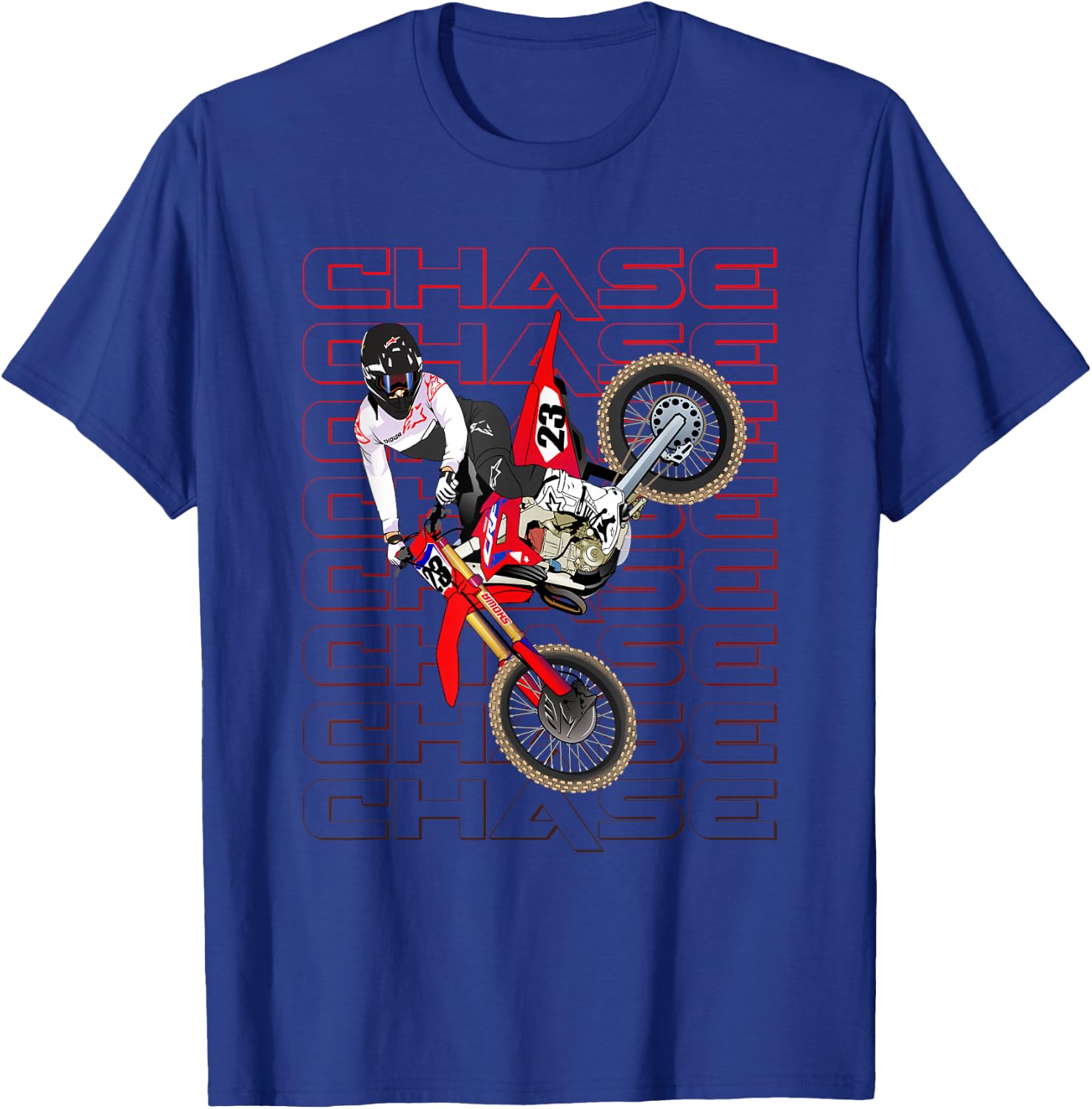 CS23 Chase Motocross Supercross Sexton T-Shirt - T-Shirt | Royal