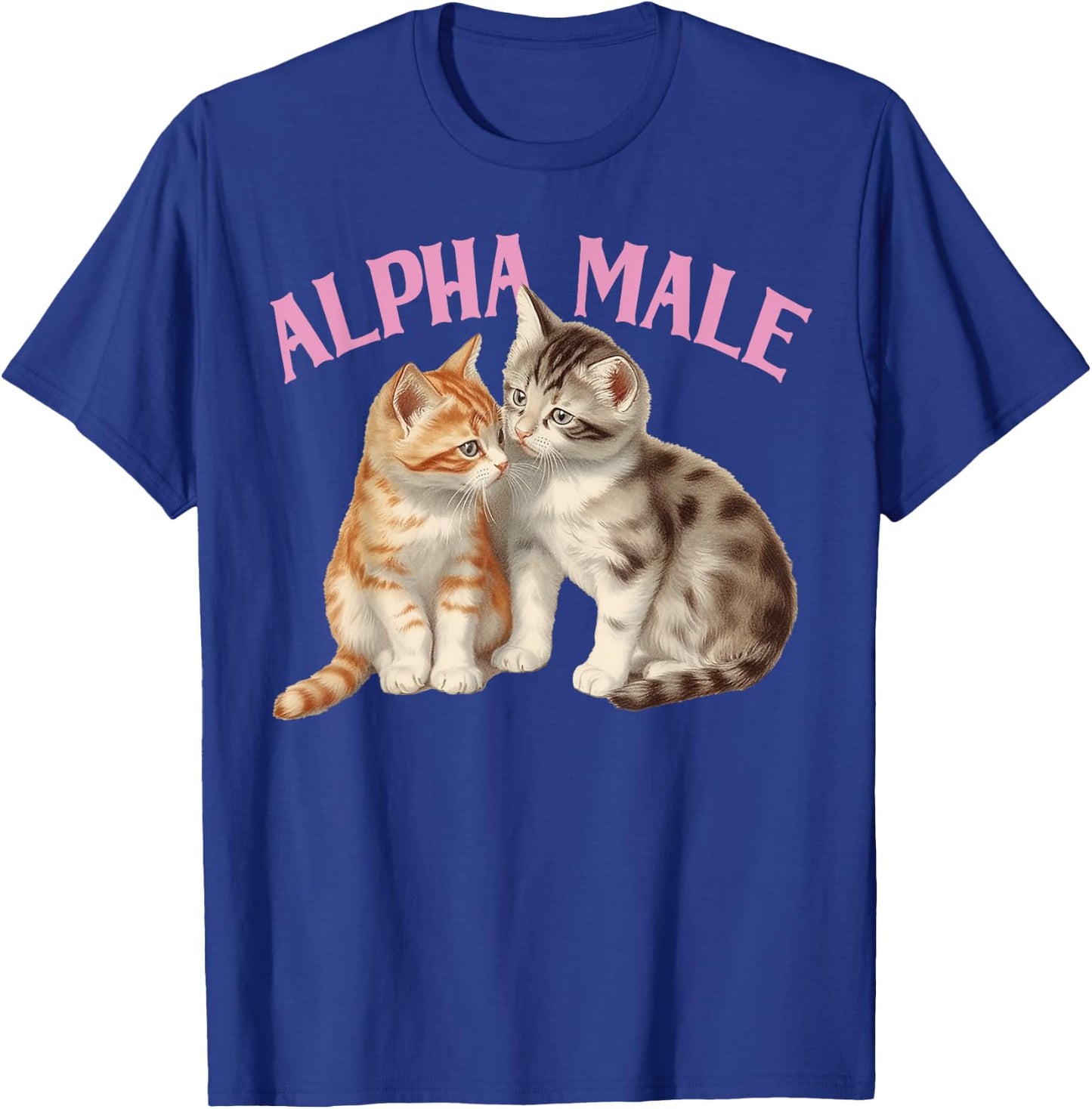Alpha Cat Male Unicorn Ironic Humor Funny Kitten Weird Y2K T-Shirt - T-Shirt | Royal