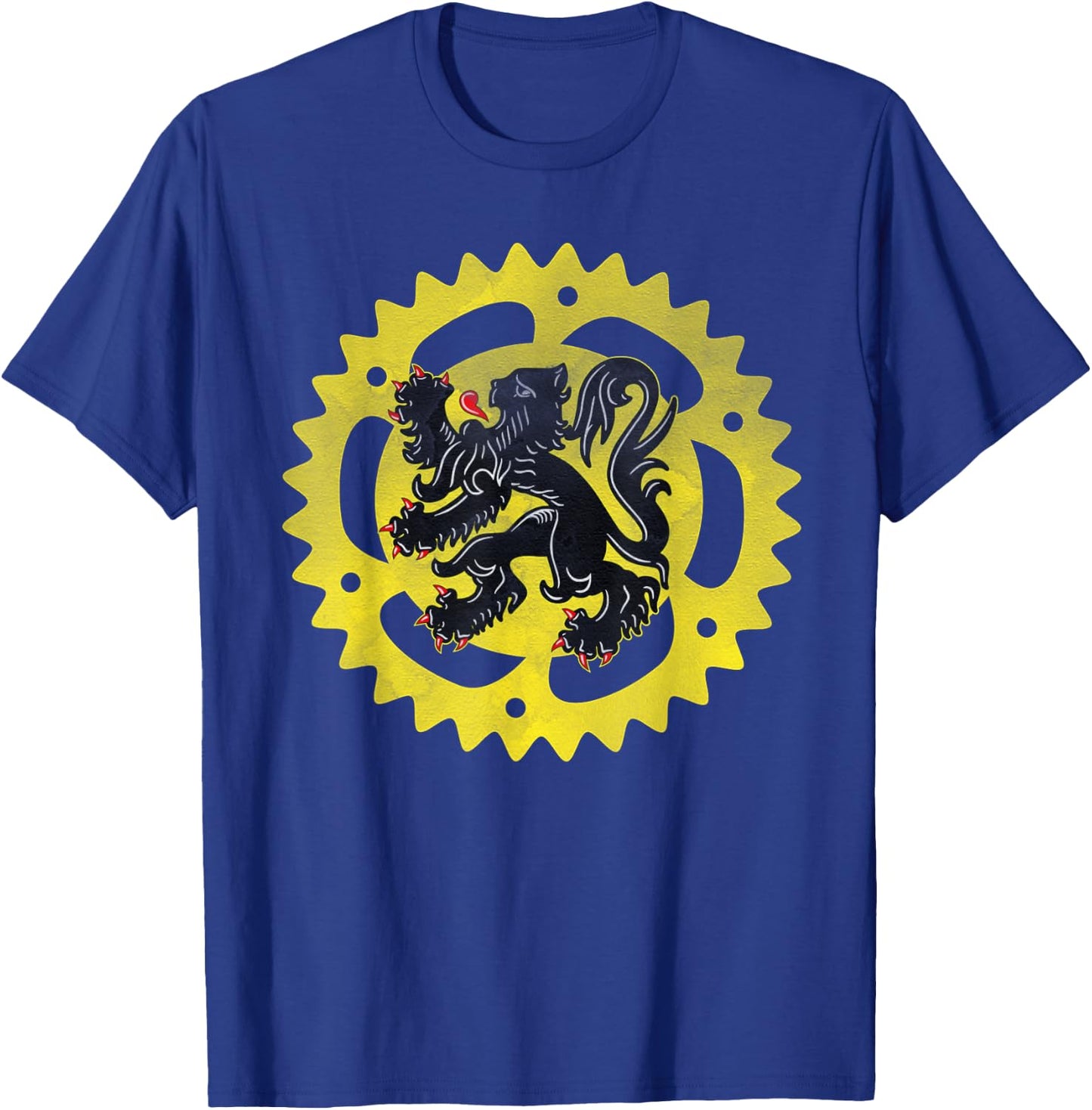 Cyclist for Belgium Cycling or Roubaix bike or Bike Coffee T-Shirt - T-Shirt | Royal