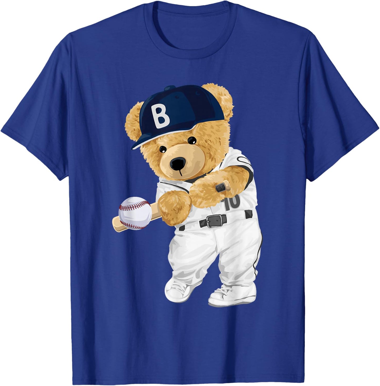 Cute teddy bear baseball hitter T-Shirt - T-Shirt | Royal