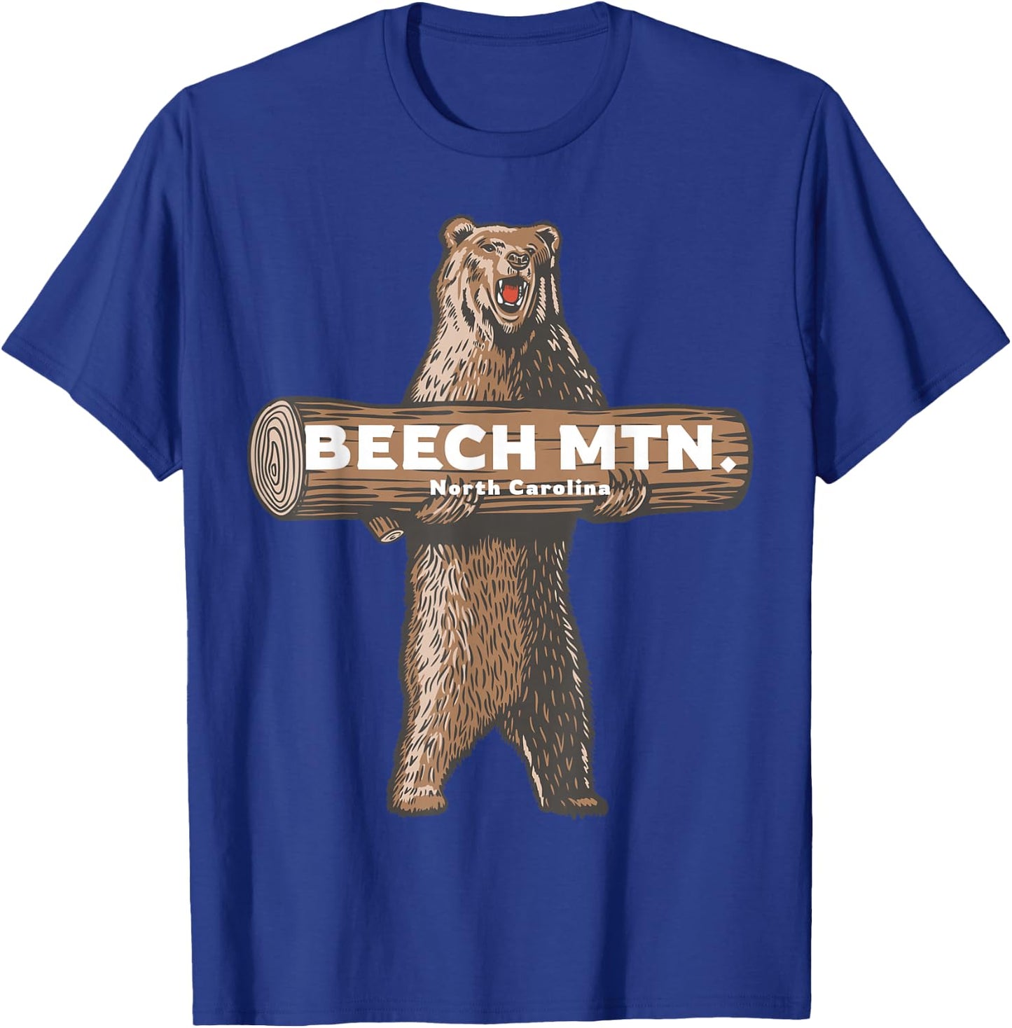 Beech Mountain North Carolina NC Bear Vacation Souvenir T-Shirt - T-Shirt | Royal