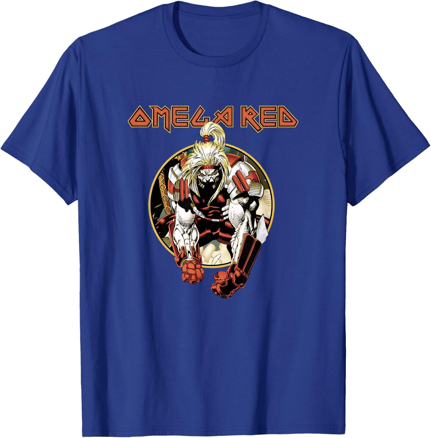 Marvel X-Men Omega Red Vintage Circle Portrait T-Shirt - T-Shirt | Royal