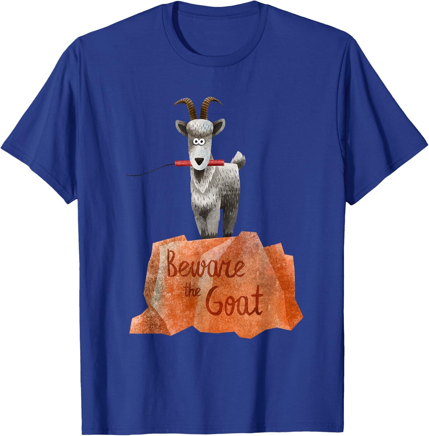 Beware the Goat on that big thunder mountain railroad T-Shirt - T-Shirt | Royal