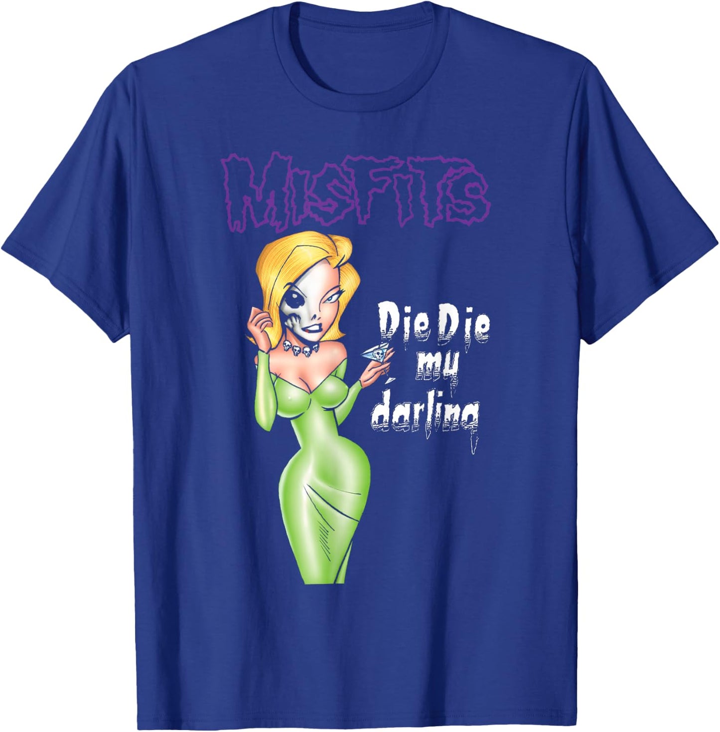 Misfits – Die Die My Darling Logo T-Shirt - T-Shirt | Royal