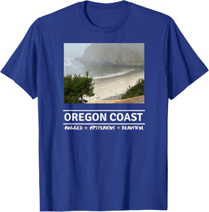 Oregon Coast, Rugged, Mysterious, Beautiful. T-Shirt - T-Shirt | Royal