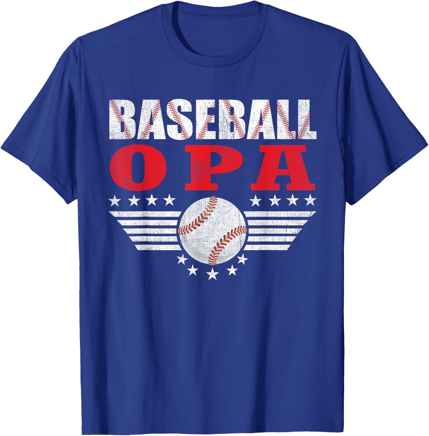 Baseball Opa Funny Sports Players Opa Father's Day T-Shirt - T-Shirt | Royal