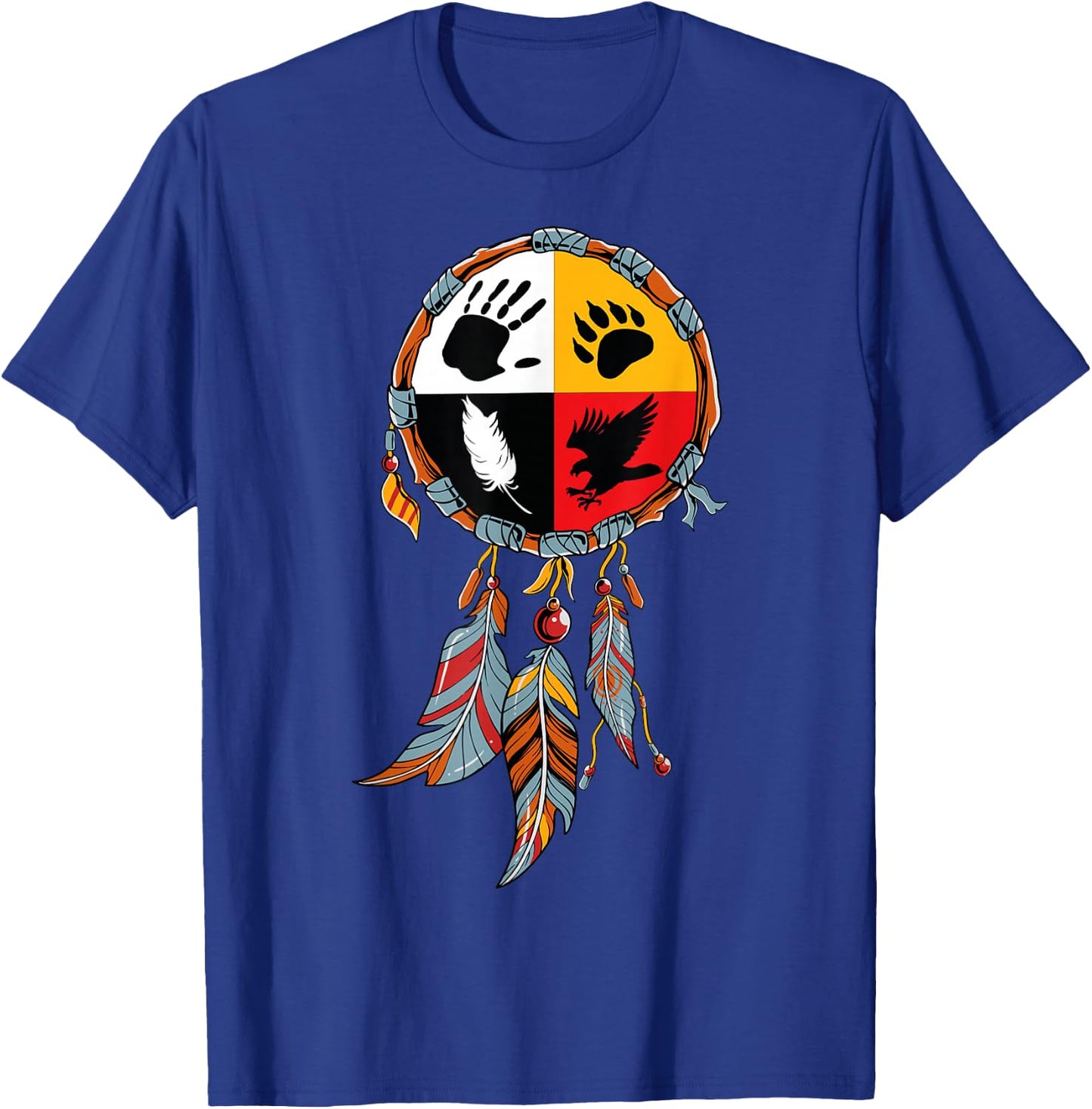 Native American Medicine Wheel Indigenous T-Shirt - T-Shirt | Royal