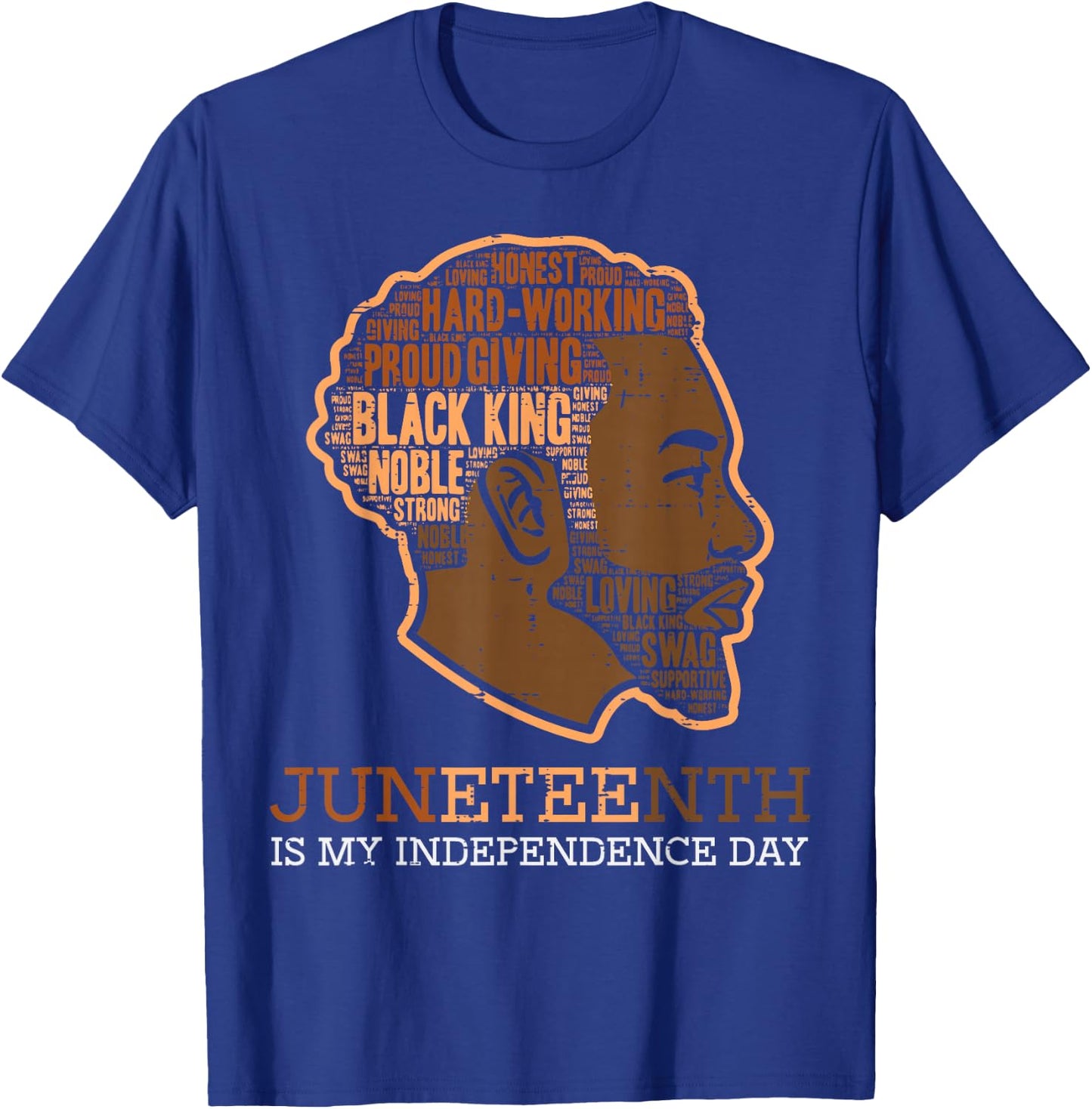 Juneteenth Black King Independence Day Melanin Dad Men Teens T-Shirt - T-Shirt | Royal