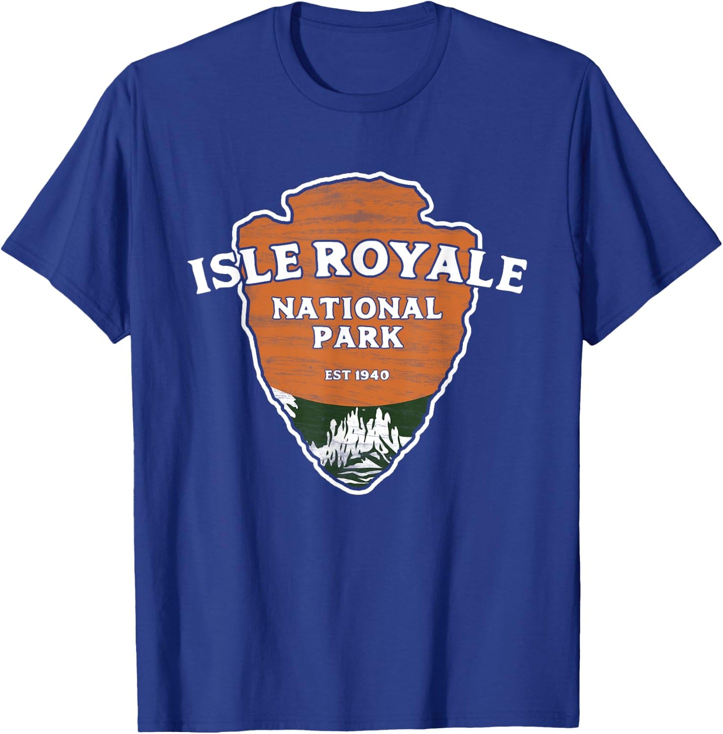 Isle Royale National Park Classic Style Arrowhead Sign T-Shirt - T-Shirt | Royal
