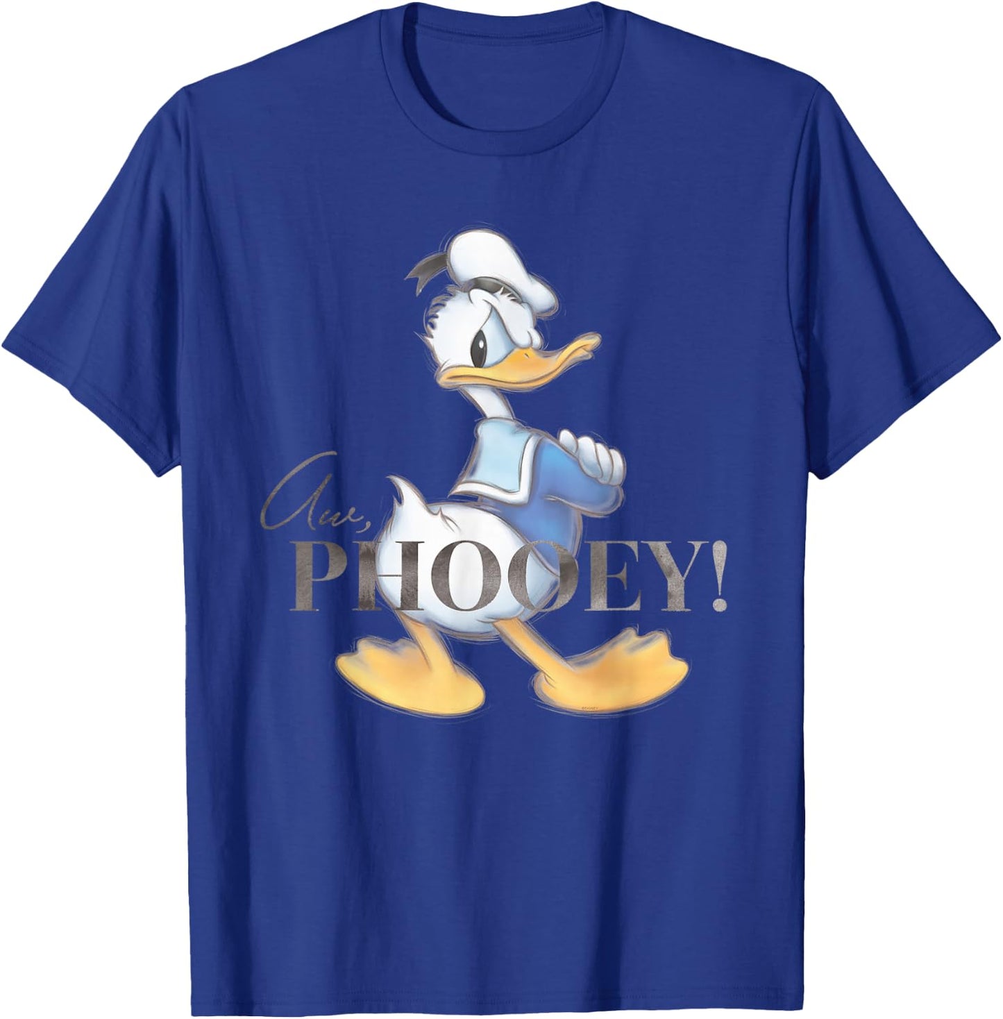 Disney 100 Anniversary Donald Duck D100 Quote Aw Phooey Small T-Shirt - T-Shirt | Royal