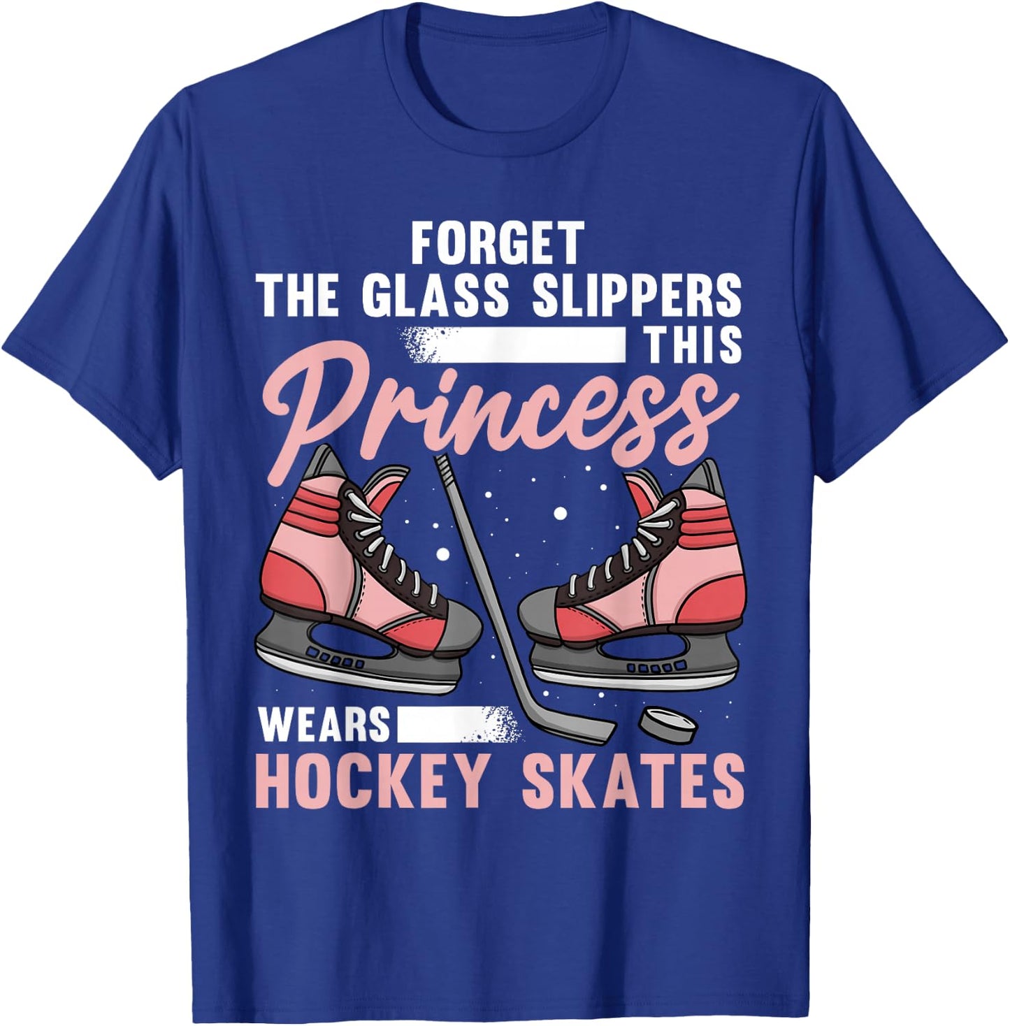 Funny Ice Hockey Art Girls Ice Hockey Player Lover T-Shirt - T-Shirt | Royal