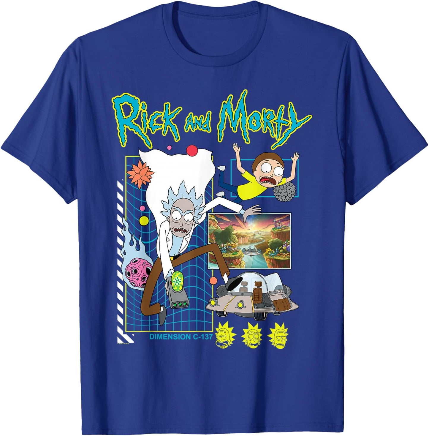 Rick and Morty Scene Adult Cartoon Fashion T-Shirt - T-Shirt | Royal