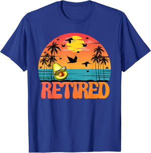 Retired Avocado 2023 Retirement Vintage Great Funny Gifts T-Shirt - T-Shirt | Royal