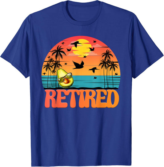 Retired Avocado 2023 Retirement Vintage Great Funny Gifts T-Shirt - T-Shirt | Royal