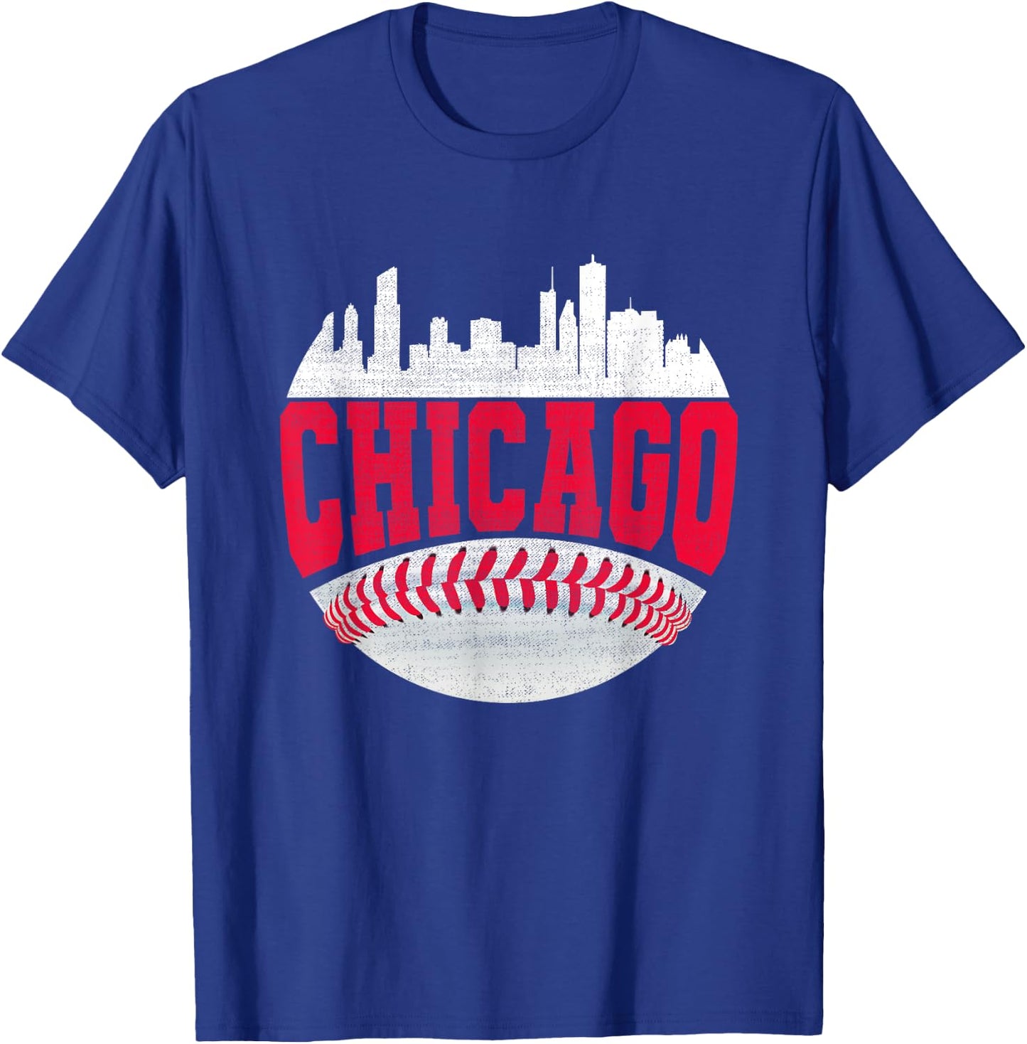 Funny Chicago Vintage Baseball Lover Player Graphic T-Shirt - T-Shirt | Royal