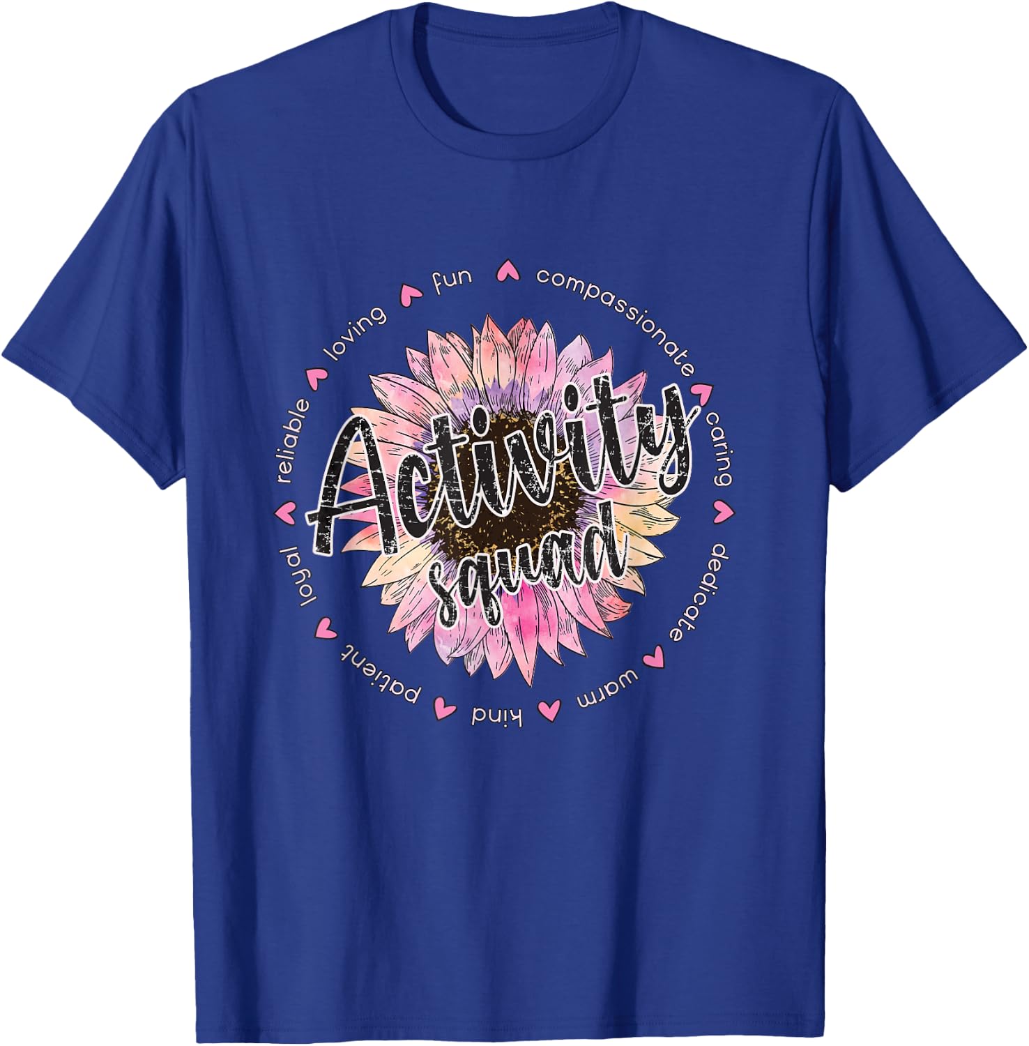 Activity Director Appreciation Activity Coordinator Flower T-Shirt - T-Shirt | Royal