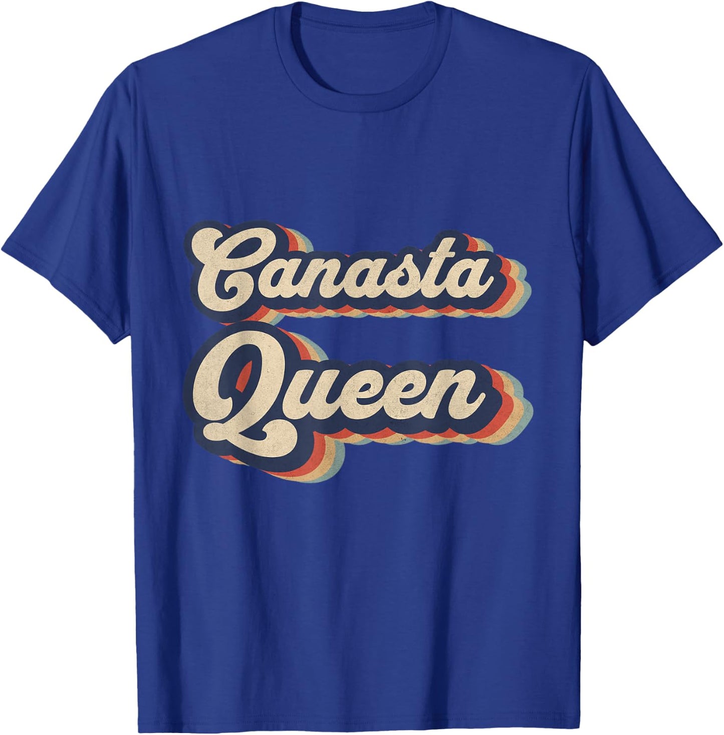 Funny Canasta Card Games Outfits Canasta Queen Vintage Designs Funny Canasta Card Game T-Shirt - T-Shirt | Royal