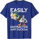 Easily Distracted By Ducks | Farm Lover Funny Duck Farmer T-Shirt - T-Shirt | Royal