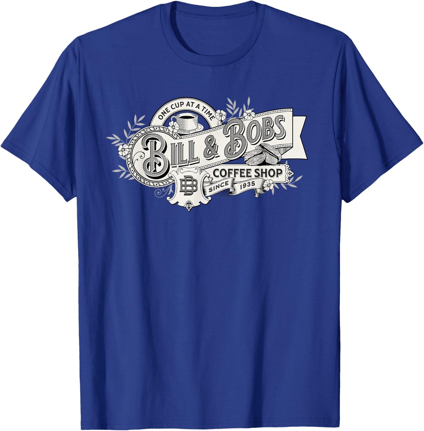 Bill and Bob's Coffee Shop Vintage AA 12 Step Recovery Sober T-Shirt - T-Shirt | Royal