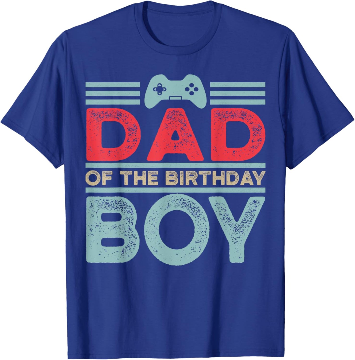 Dad of the Birthday Boy Matching Video Gamer Birthday Party T-Shirt - T-Shirt | Royal