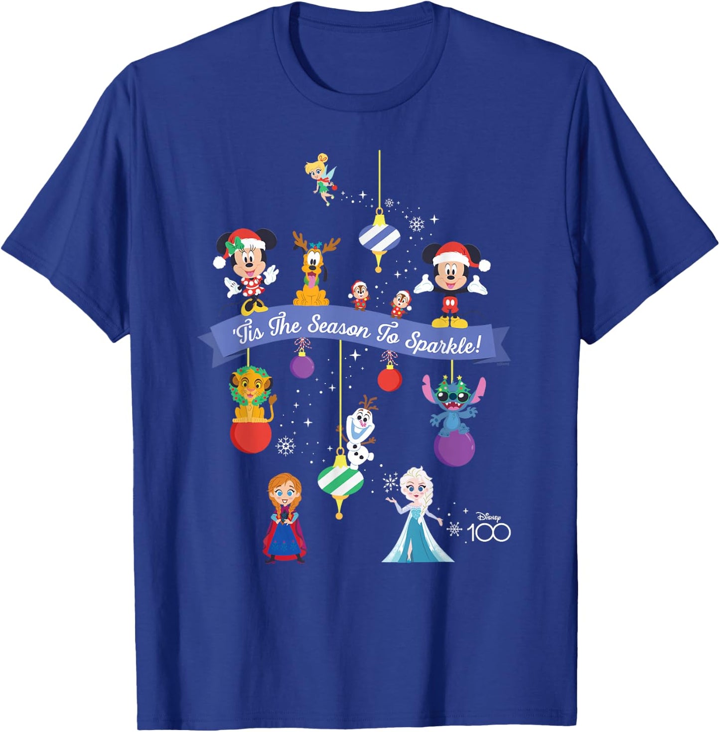Disney 100 Christmas Holiday ‘Tis the Season to Sparkle! T-Shirt - T-Shirt | Royal
