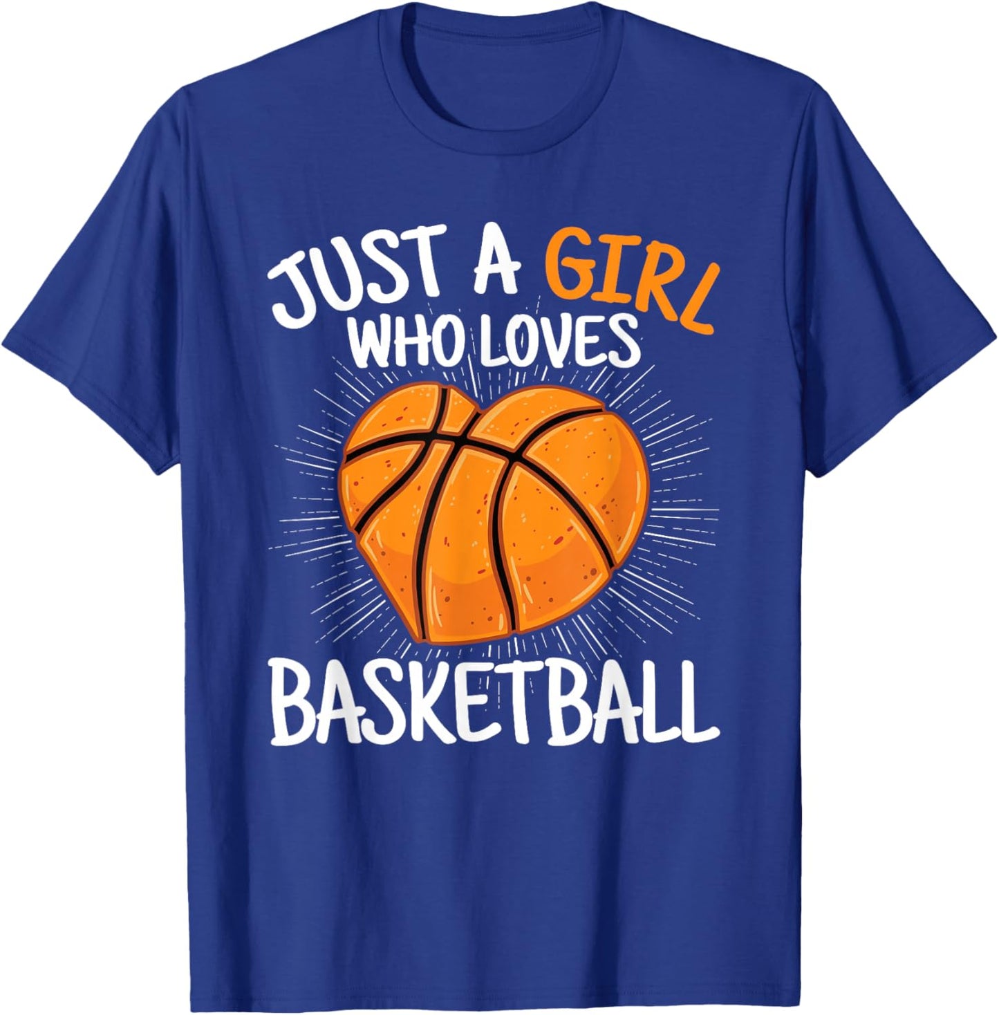 Just A Girl Who Loves Basketball Girls Kids T-Shirt - T-Shirt | Royal