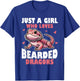 Funny Just a Girl Who Loves Bearded Dragons Reptile Lover T-Shirt - T-Shirt | Royal