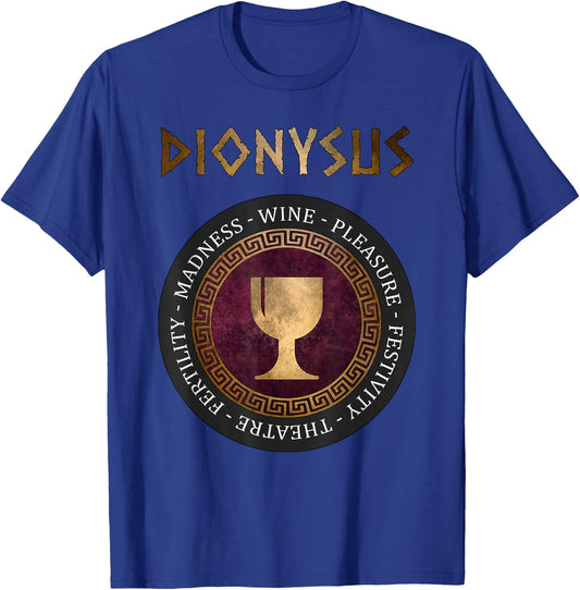 Dionysus Ancient Greek God of Wine and Festivities T-Shirt - T-Shirt | Royal