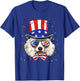 4th of July Patriotic Poodle Merica USA Flag Poodle Lover T-Shirt - T-Shirt | Royal