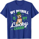 My Pitbull Is My Lucky Charm - Pittie Lover Dog Owner T-Shirt - T-Shirt | Royal