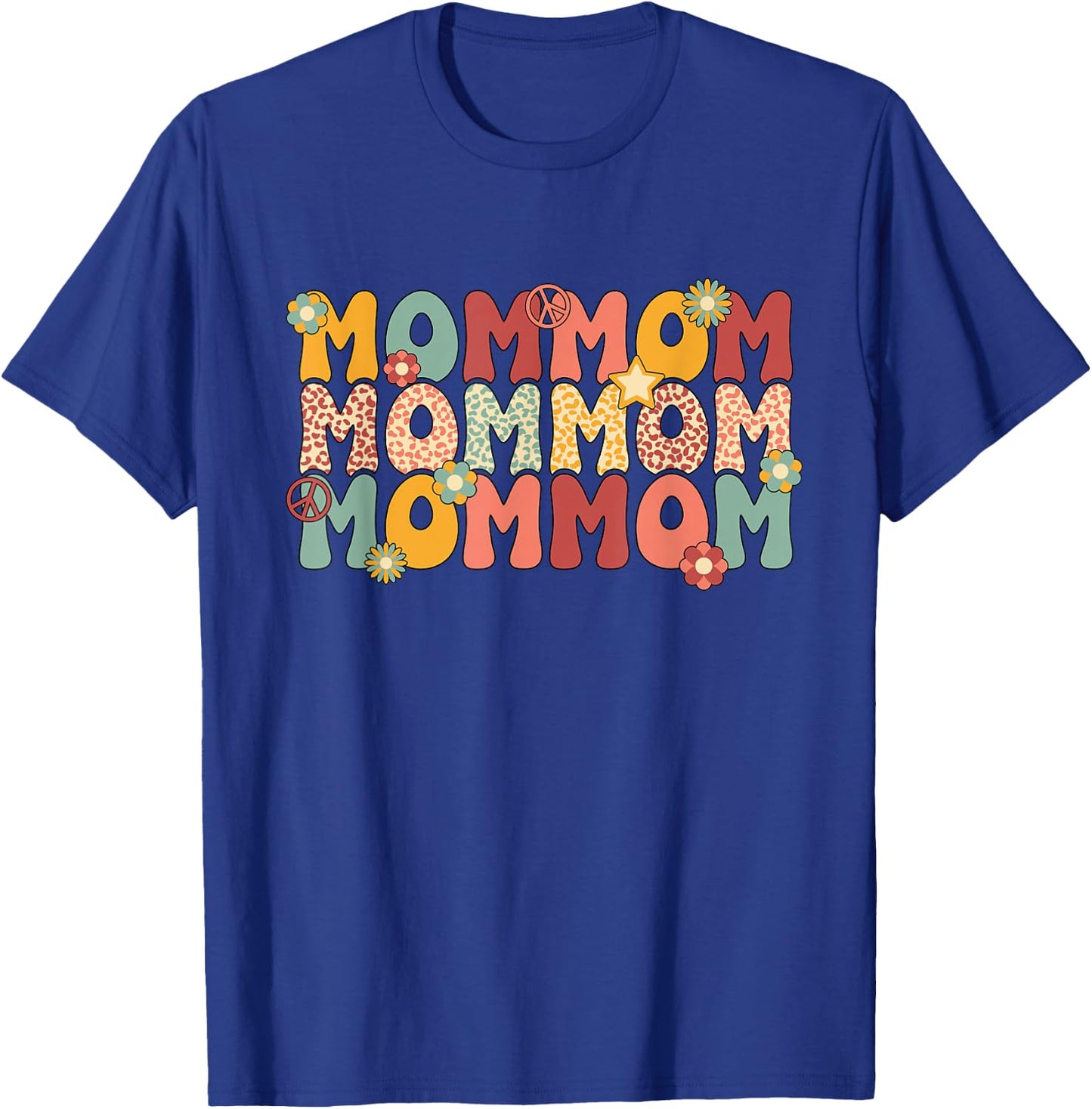 Mommom Grandma Groovy Mommom Grandmother T-Shirt - T-Shirt | Royal