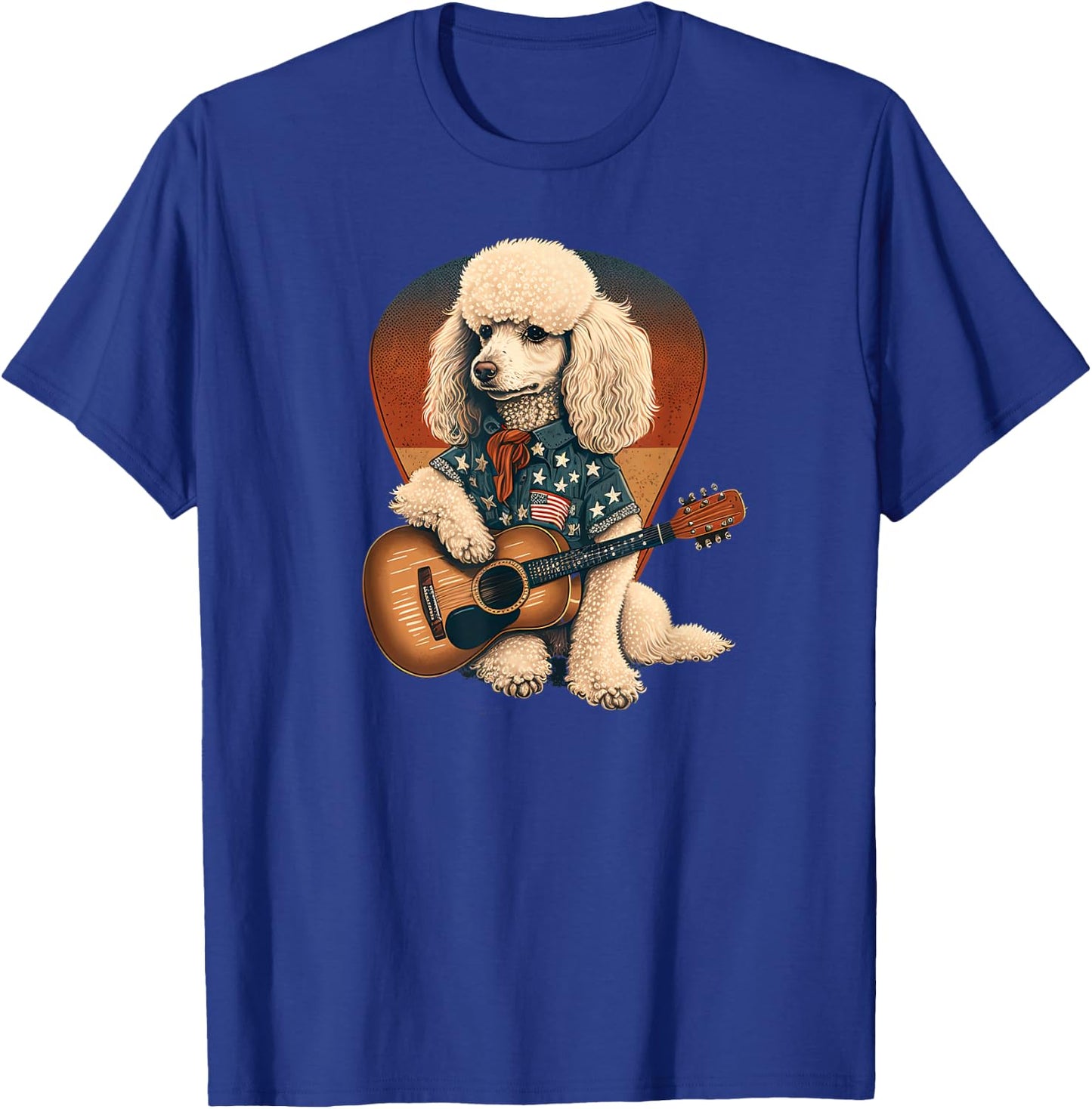 Funny Poodle Dog Miniature Poodle Toy Poodle Country music Women Girls Kids T-Shirt - T-Shirt | Royal